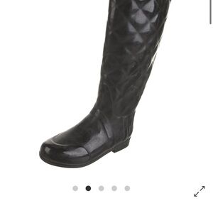 Hunter Black Quilted Women's Boots